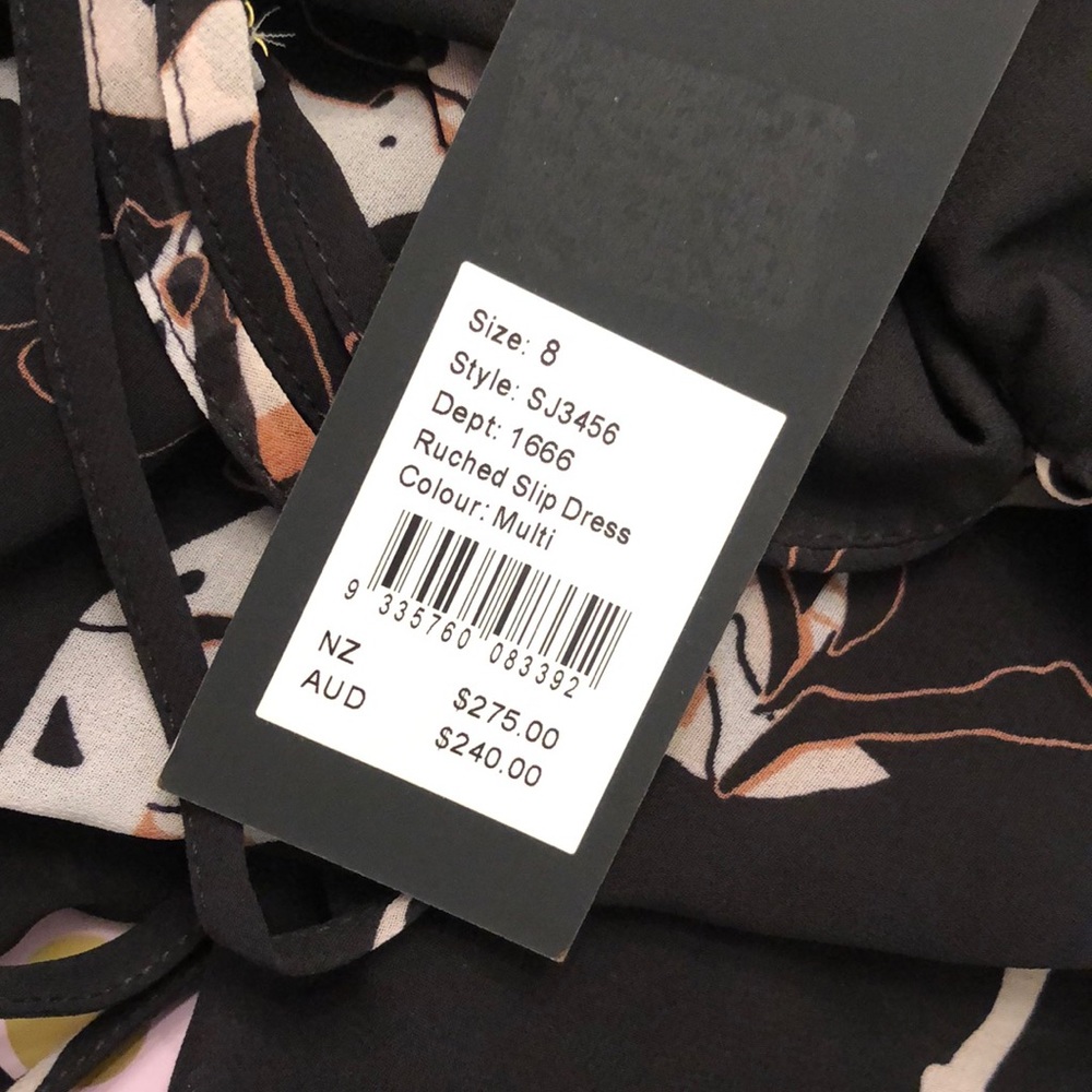 SHONA JOY Ruched Slip Dress In Shadows Black - Picture 11 of 16
